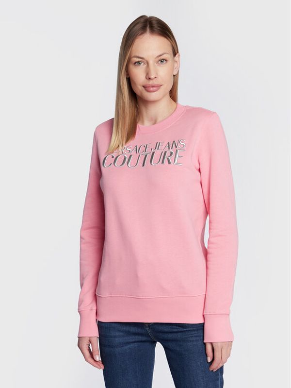 Versace Jeans Couture Versace Jeans Couture Суитшърт Logo 73HAIT01 Розов Regular Fit