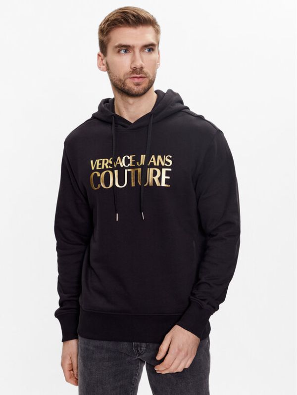 Versace Jeans Couture Versace Jeans Couture Суитшърт Logo Thick Foil 74GAIT03 Черен Regular Fit