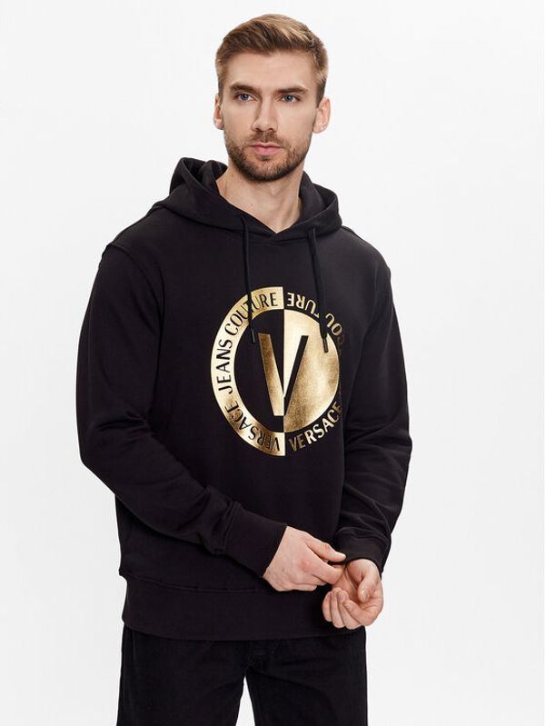 Versace Jeans Couture Versace Jeans Couture Суитшърт New Vemblem 74GAIT10 Черен Regular Fit