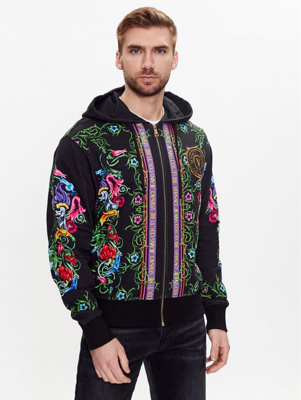 Versace Jeans Couture Versace Jeans Couture Суитшърт Panel Garden 74GAI3ZG Черен Regular Fit