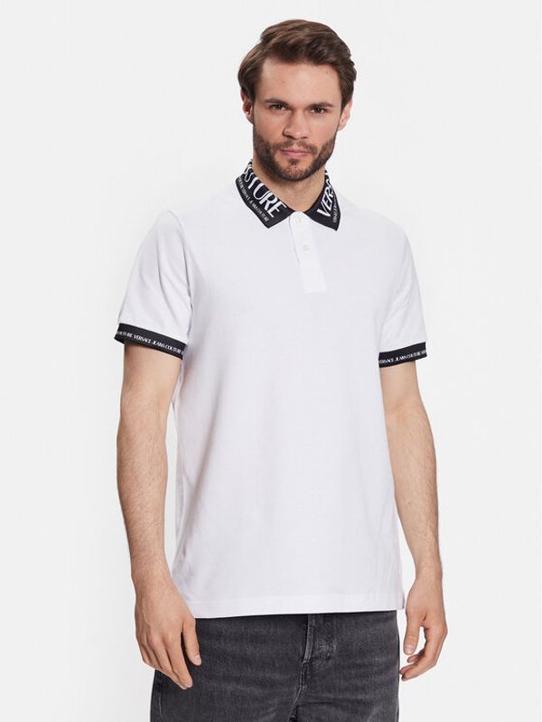 Versace Jeans Couture Versace Jeans Couture Тениска с яка и копчета 74GAGT02 Бял Regular Fit