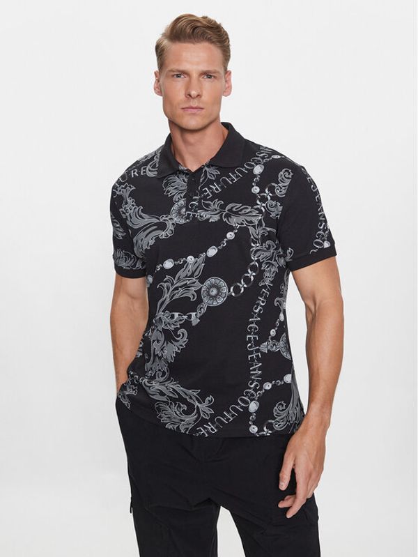 Versace Jeans Couture Versace Jeans Couture Тениска с яка и копчета 75GAG6S0 Черен Regular Fit