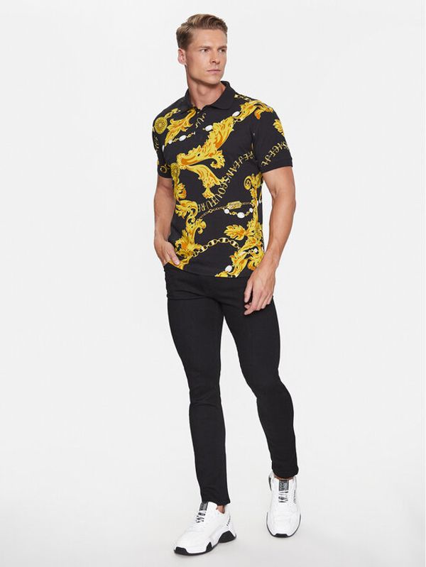 Versace Jeans Couture Versace Jeans Couture Тениска с яка и копчета 75GAG6S0 Черен Regular Fit