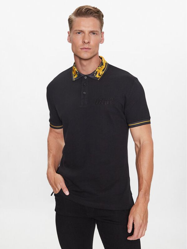 Versace Jeans Couture Versace Jeans Couture Тениска с яка и копчета 75GAGT05 Черен Regular Fit