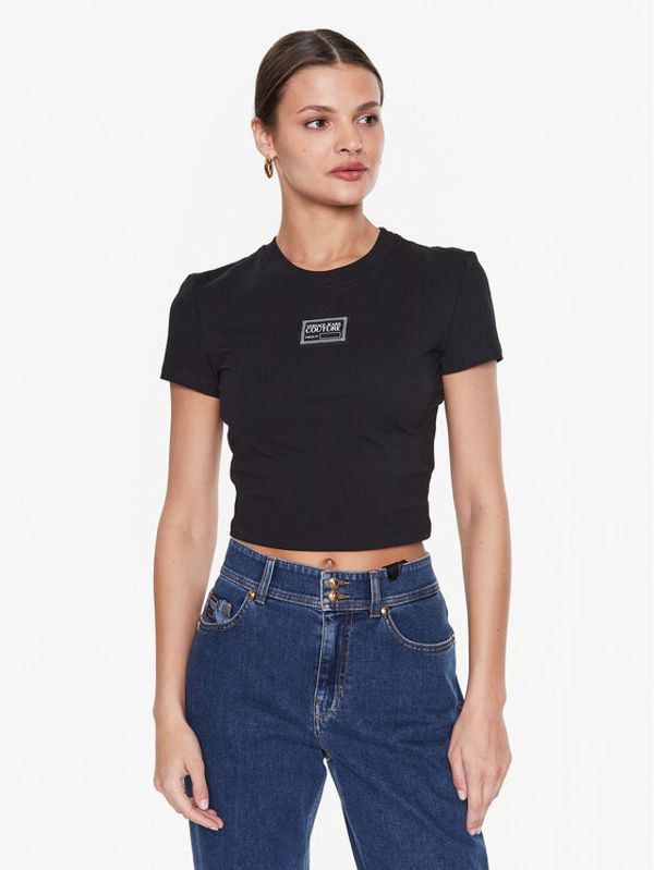 Versace Jeans Couture Versace Jeans Couture Тишърт 74HAH602 Черен Regular Fit