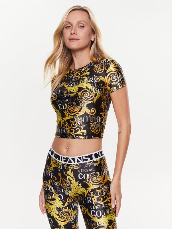 Versace Jeans Couture Versace Jeans Couture Тишърт 74HAH602 Черен Slim Fit