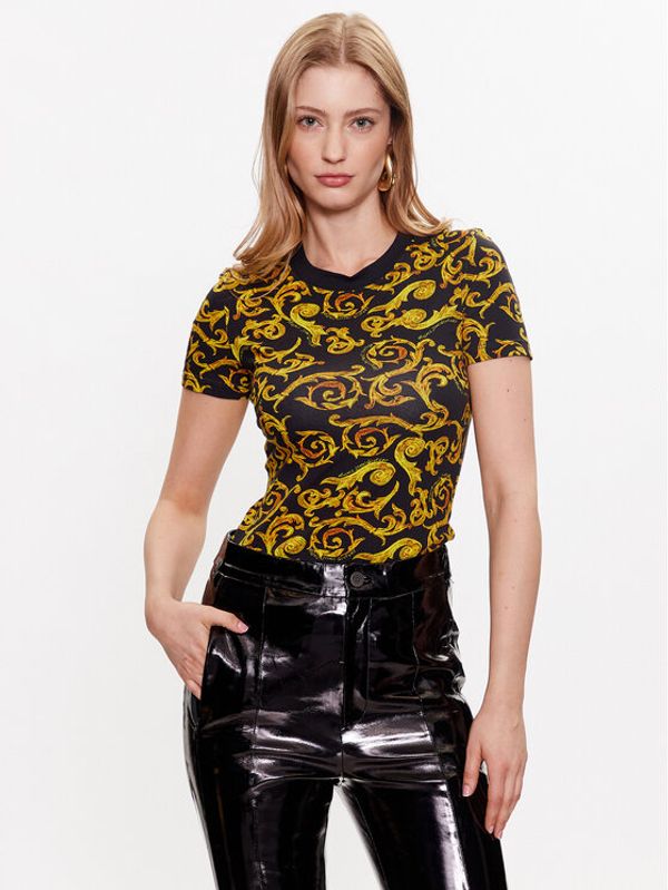 Versace Jeans Couture Versace Jeans Couture Тишърт 74HAH608 Черен Regular Fit