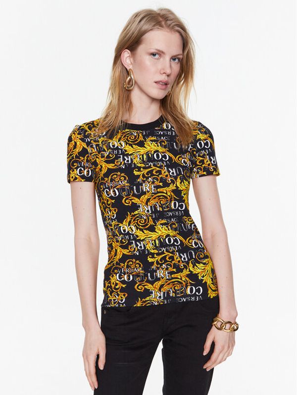 Versace Jeans Couture Versace Jeans Couture Тишърт 74HAH608 Черен Slim Fit