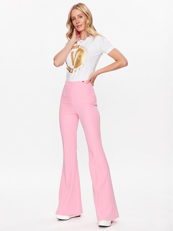 Versace Jeans Couture Versace Jeans Couture Тишърт 74HAHT10 Бял Regular Fit