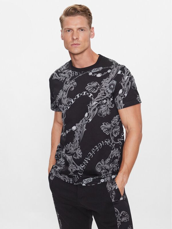 Versace Jeans Couture Versace Jeans Couture Тишърт 75GAH6S0 Черен Regular Fit