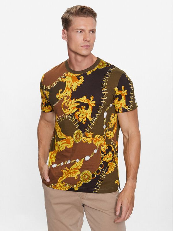 Versace Jeans Couture Versace Jeans Couture Тишърт 75GAH6S0 Зелен Regular Fit