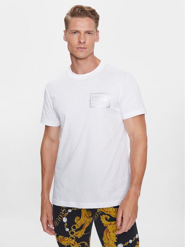 Versace Jeans Couture Versace Jeans Couture Тишърт 75GAHT12 Бял Regular Fit