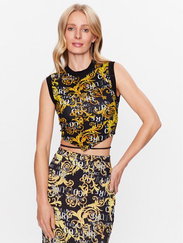 Versace Jeans Couture Versace Jeans Couture топ 74HAM603 Черен Regular Fit