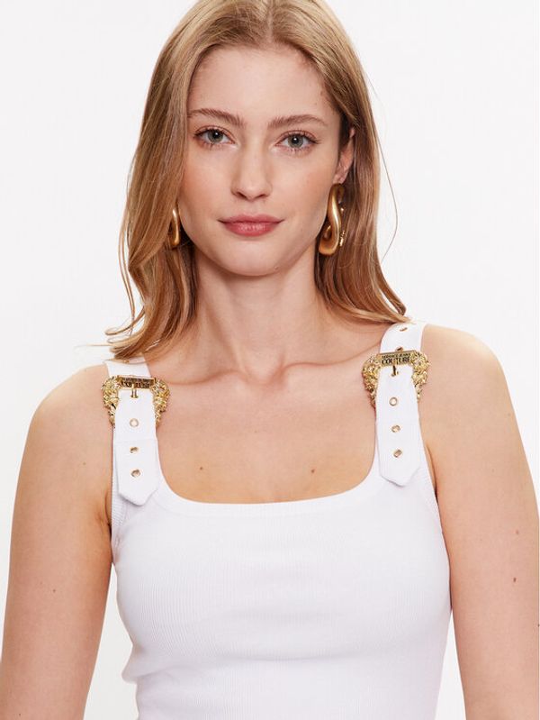 Versace Jeans Couture Versace Jeans Couture топ 74HAM619 Бял Regular Fit