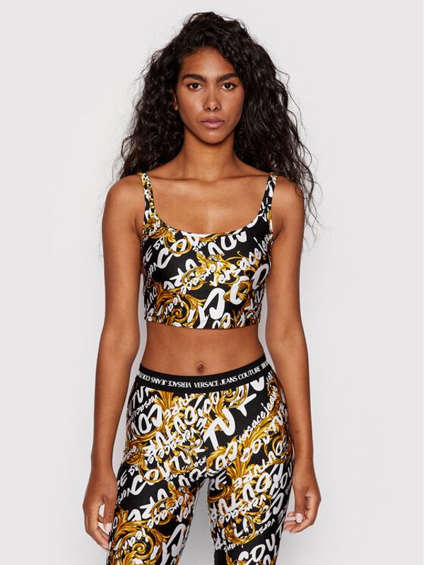 Versace Jeans Couture Versace Jeans Couture топ Print Couture 73HAM615 Черен Slim Fit