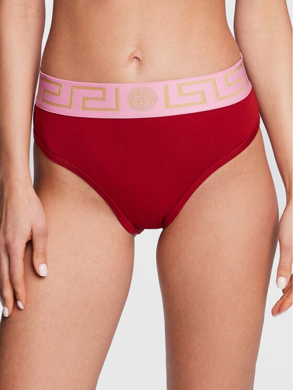 Versace Versace Класически бикини с висока талия Greca Border AUD01050 Червен