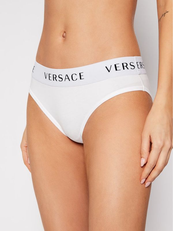 Versace Versace Класически дамски бикини Logo AUD04071 Бял