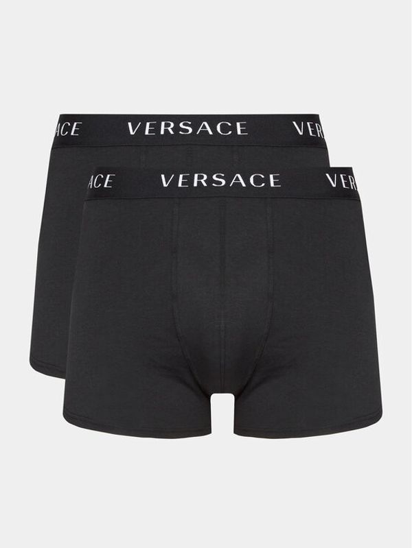 Versace Versace Комплект 2 чифта боксерки AU04021 Черен