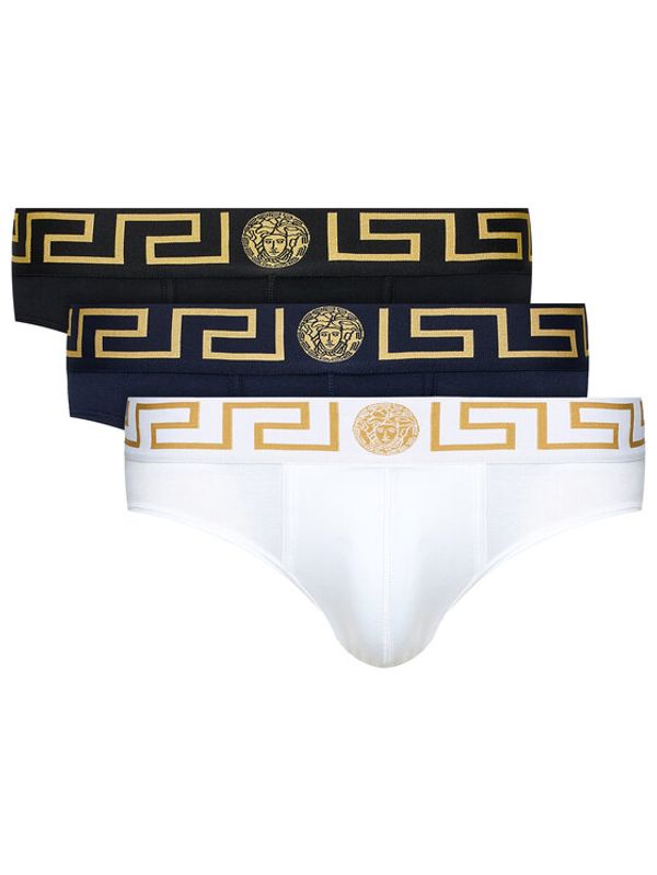 Versace Versace Комплект 3 чифта слипове Greca AU10327 Цветен