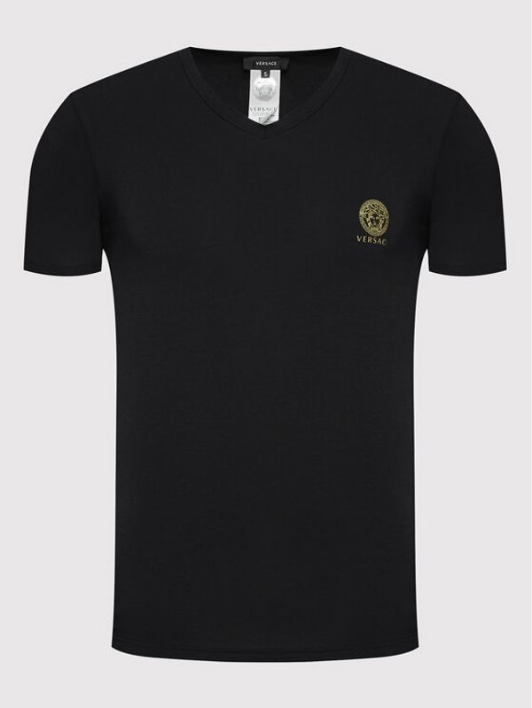 Versace Versace Тишърт Scollo AUU01004 Черен Regular Fit