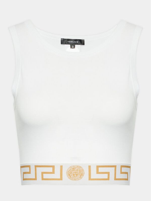 Versace Versace топ Topeka 1008598 Бял Slim Fit