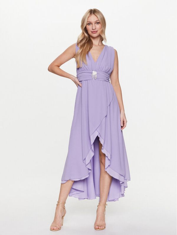 ViCOLO ViCOLO Коктейлна рокля TE0064 Виолетов Regular Fit