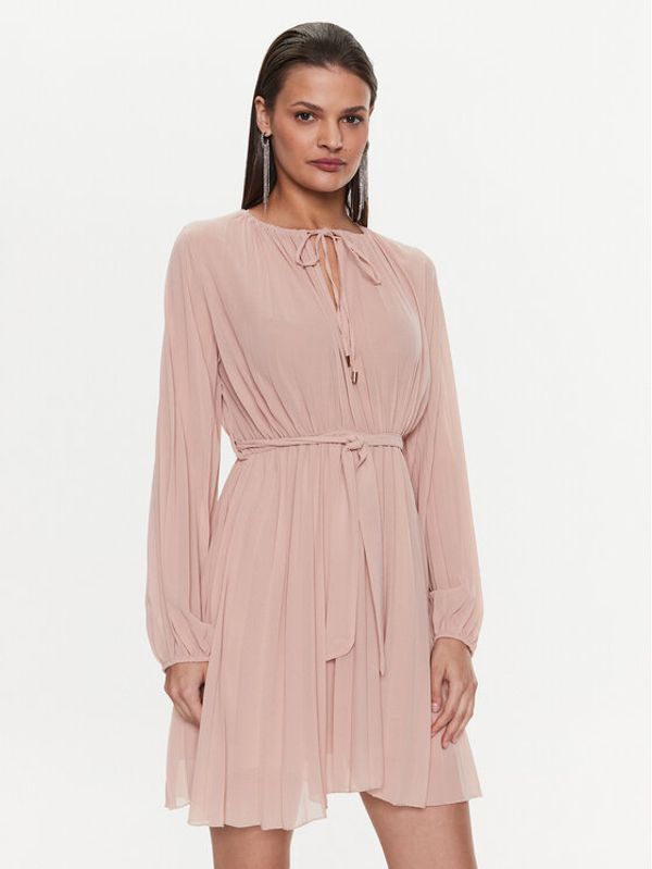 ViCOLO ViCOLO Коктейлна рокля TE0130 Бежов Regular Fit