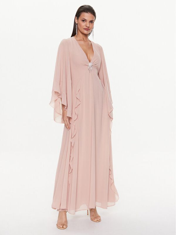 ViCOLO ViCOLO Официална рокля TE0030 Бежов Regular Fit