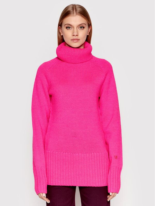 Victoria Victoria Beckham Victoria Victoria Beckham Поло 1122KJU003236A Розов Relaxed Fit