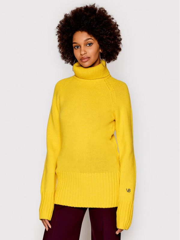 Victoria Victoria Beckham Victoria Victoria Beckham Пуловер 1122KJU003236A Жълт Relaxed Fit