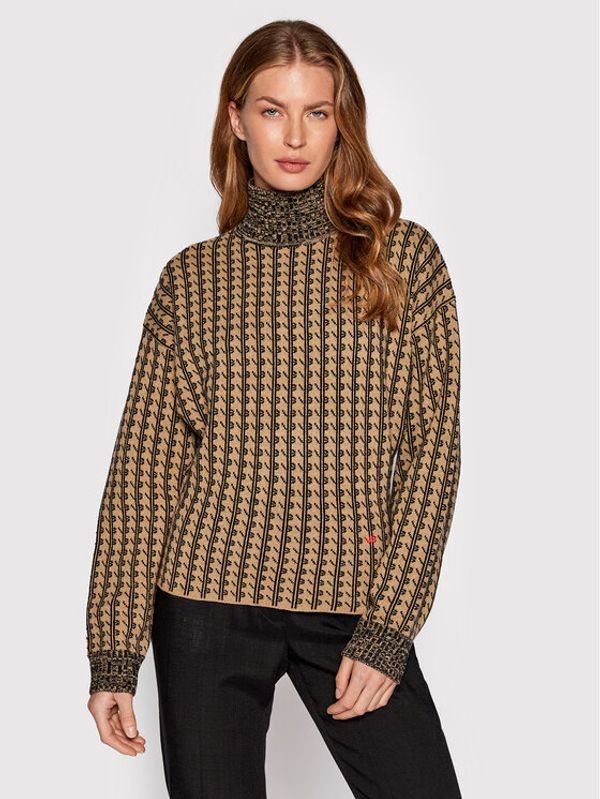 Victoria Victoria Beckham Victoria Victoria Beckham Пуловер 1322KTP003783A Кафяв Regular Fit