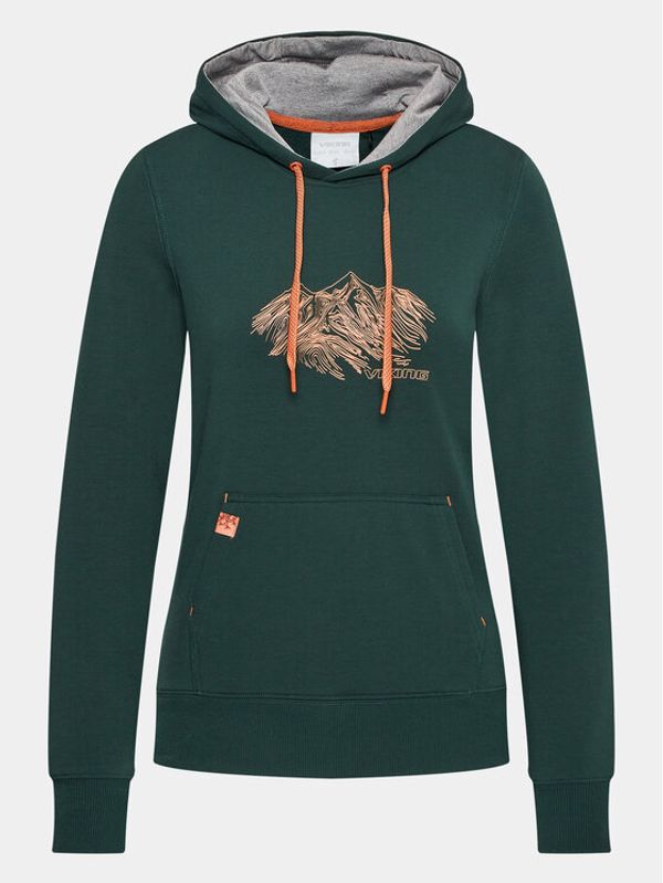 Viking Viking Суитшърт Bamboo Panaka Hoodie Lady 730/25/8883 Зелен Regular Fit