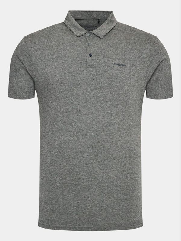 Viking Viking Тениска с яка и копчета Viking Bamboo Winslow Man 500/25/6664 Сив Regular Fit