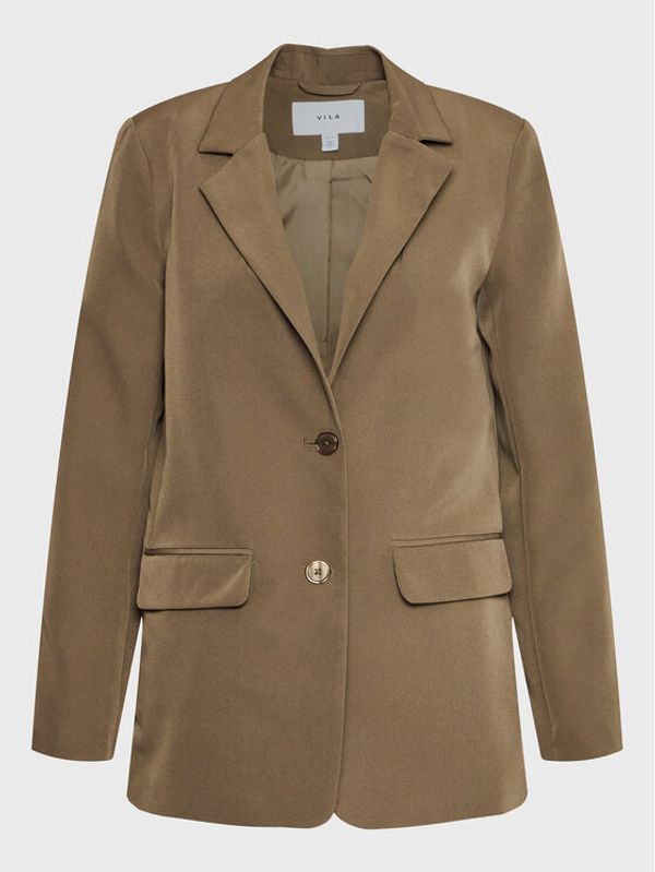 Vila Vila Блейзър Kamma 14082622 Каки Loose Fit