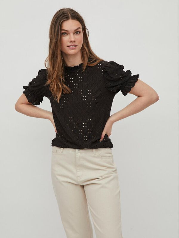 Vila Vila Блуза 14070251 Черен Regular Fit