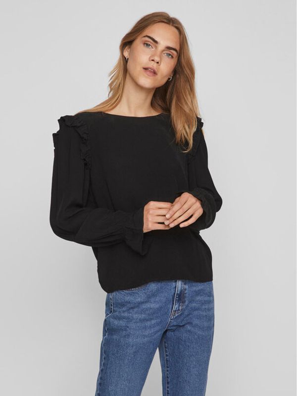 Vila Vila Блуза 14084603 Черен Regular Fit