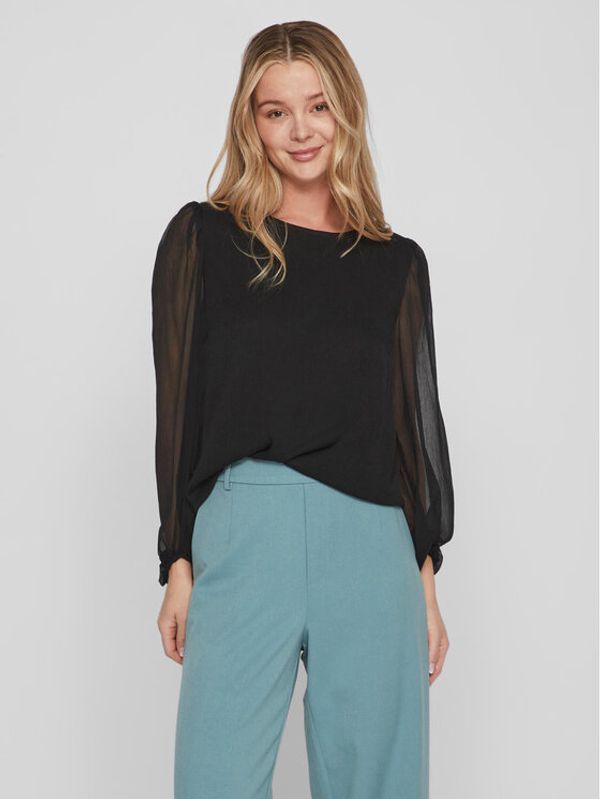 Vila Vila Блуза 14084606 Черен Regular Fit