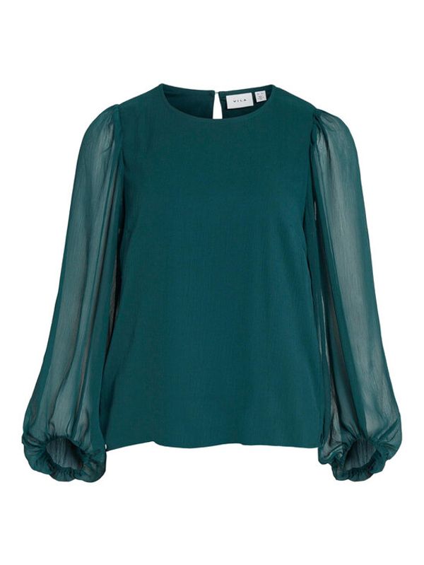 Vila Vila Блуза 14084606 Зелен Regular Fit