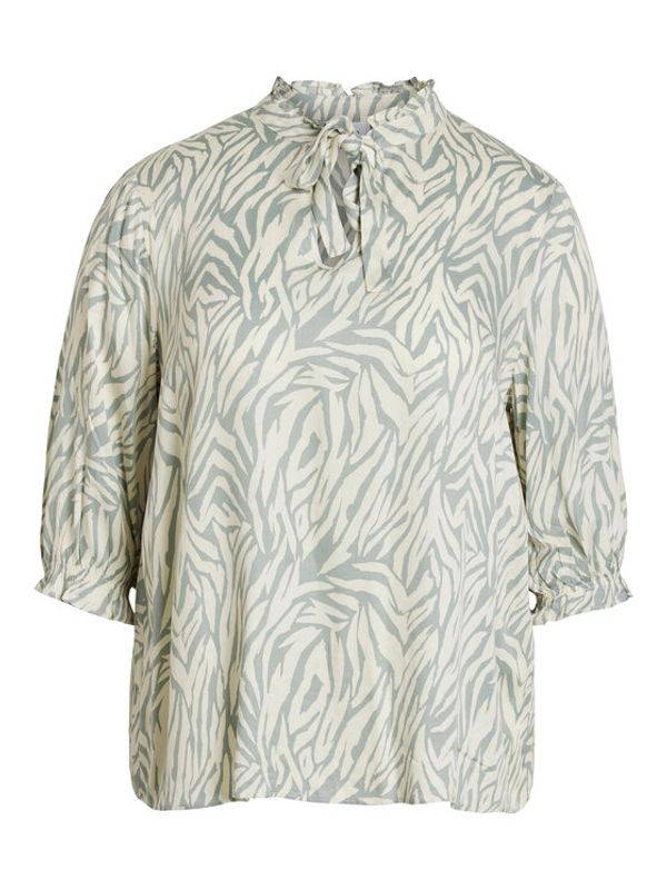 Vila Vila Блуза 14084788 Зелен Regular Fit
