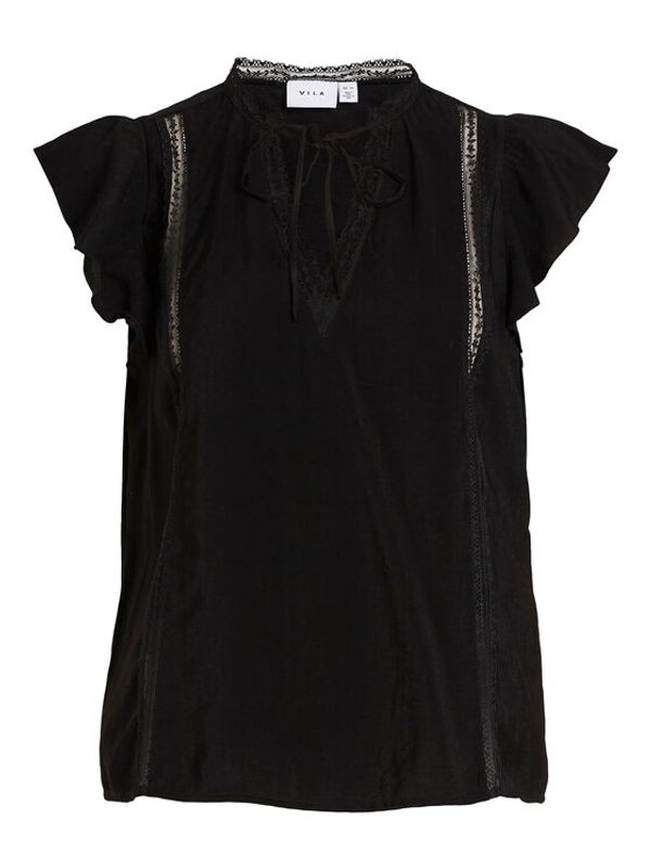 Vila Vila Блуза 14086329 Черен Loose Fit