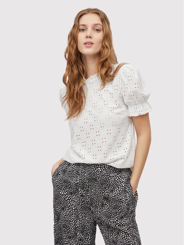 Vila Vila Блуза Kawa 14070251 Бял Regular Fit