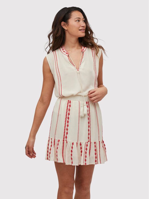 Vila Vila Блуза Michelle 14075275 Бежов Regular Fit