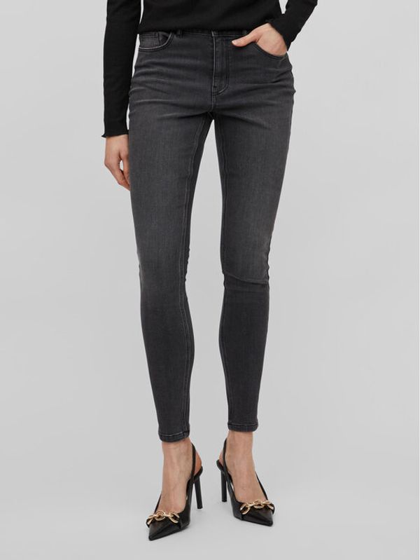 Vila Vila Дънки 14084763 Сив Skinny Fit