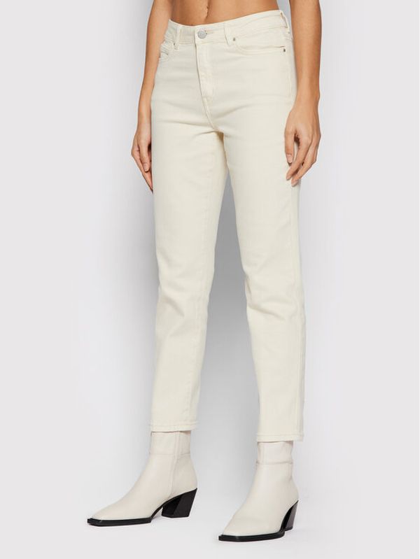 Vila Vila Дънки Sommer 14057734 Бежов Slim Fit