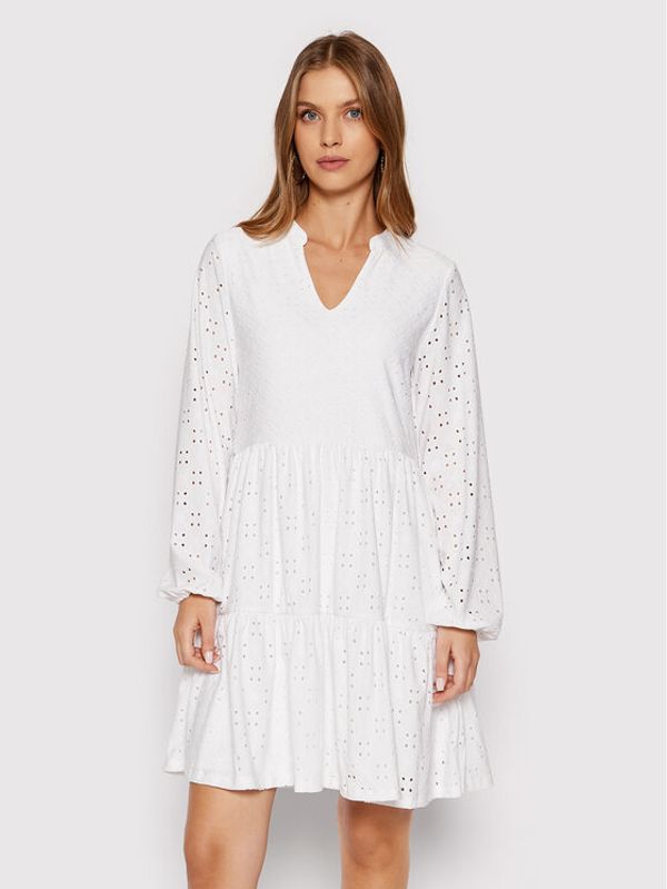 Vila Vila Ежедневна рокля Kawa 14070250 Бял Regular Fit