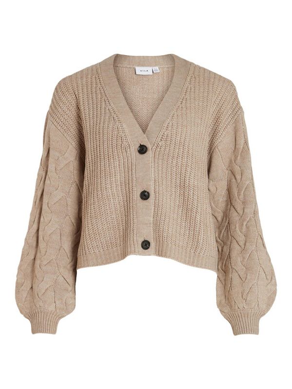 Vila Vila Кардиган Vioa 14079425 Бежов Oversize