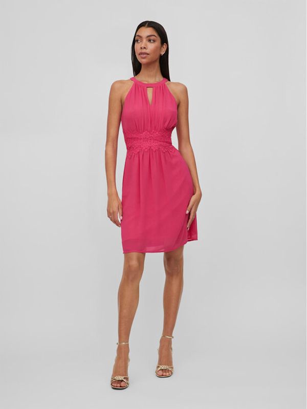 Vila Vila Коктейлна рокля 14057364 Розов Regular Fit