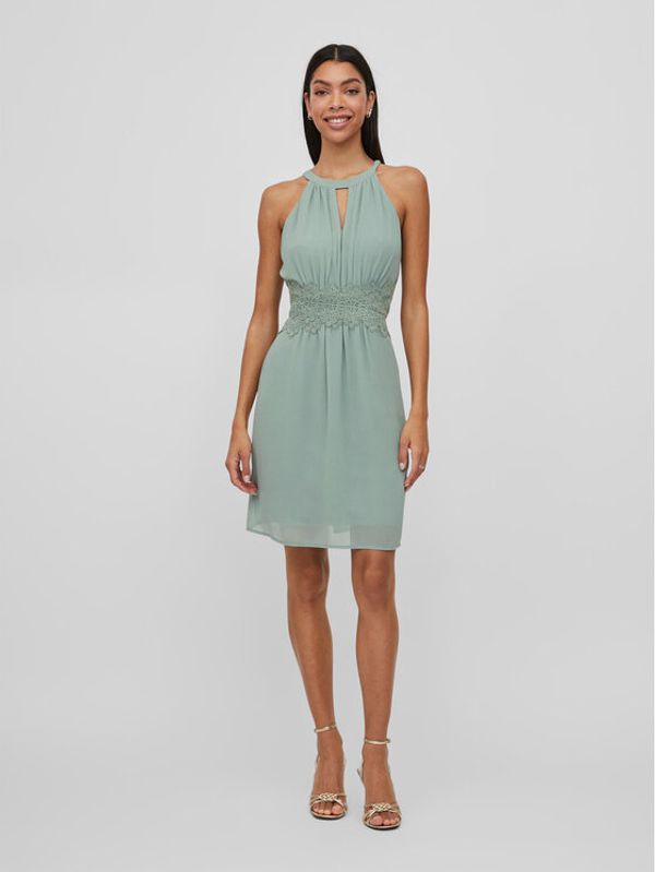 Vila Vila Коктейлна рокля 14057364 Зелен Regular Fit