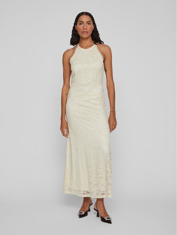 Vila Vila Коктейлна рокля 14083119 Бежов Regular Fit