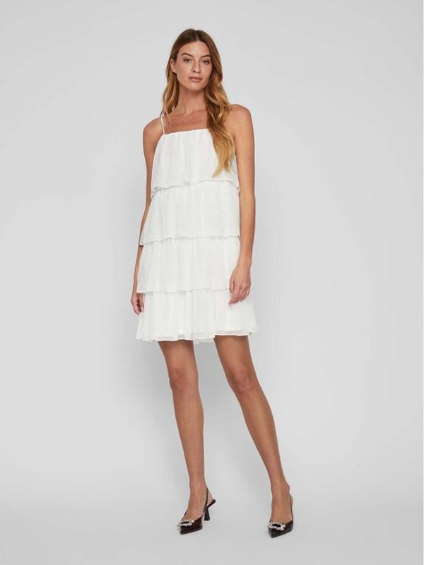 Vila Vila Коктейлна рокля 14084386 Бял Regular Fit